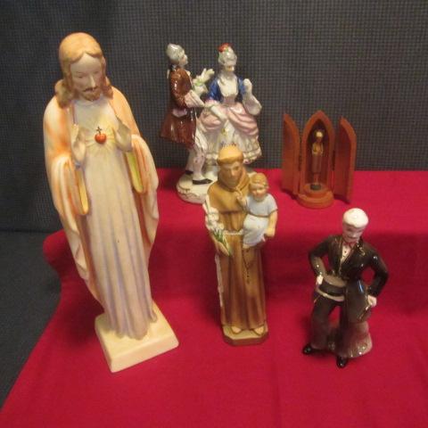 Goebel Statue & Ceramic Couple