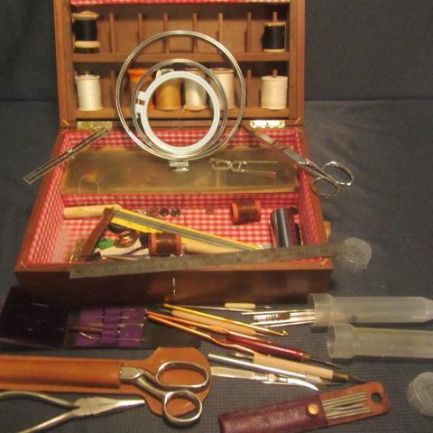 Sewing Chest, Crochet & Sewing Needles