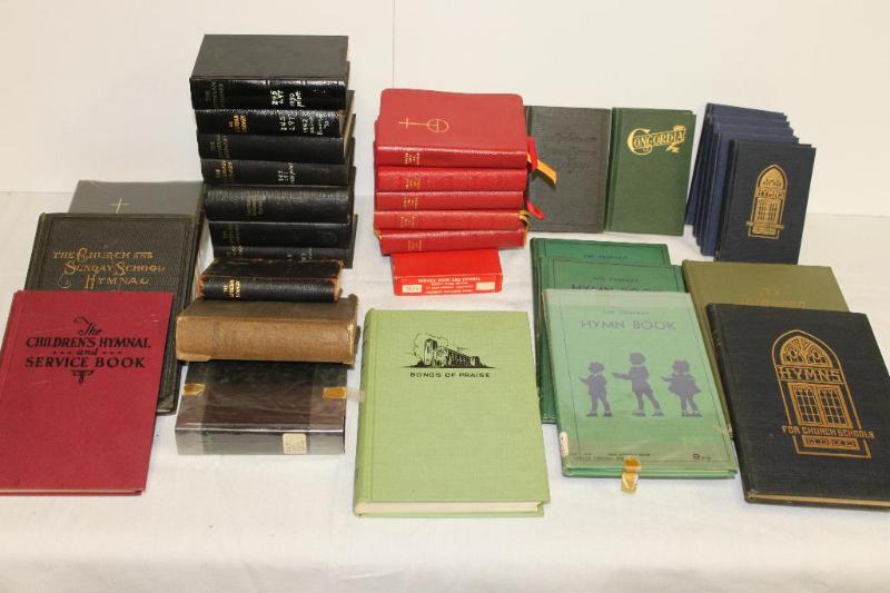 lot 100 image: Vintage ReligiousChurch Hymnals and Books. P...