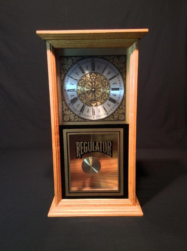 lot 106 image: Hand Made&nbspSolid Oak Pendulum Regulator C...