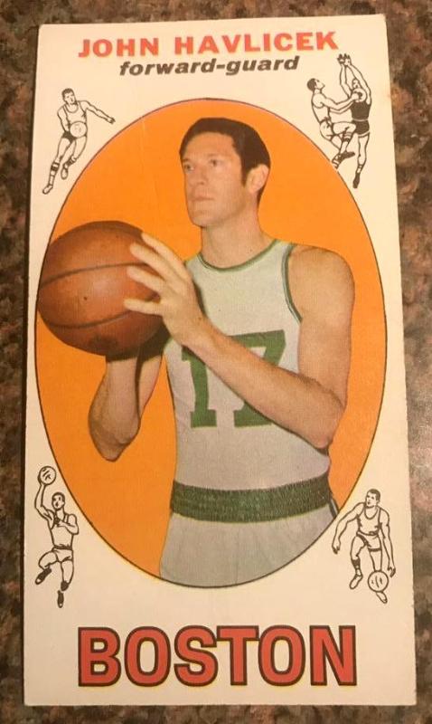 lot 10D image: Topps John Havlicek #20 card 1969 Rookie Card...