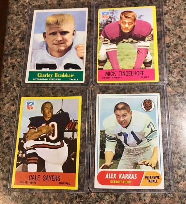 lot 10I image: 4 1960s cards   Alex Karras&nbspcard #130  ...