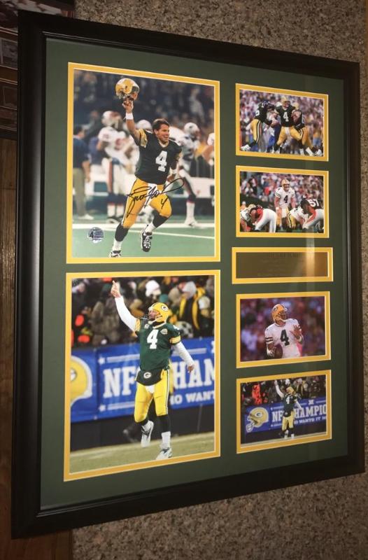 lot 1E image: Signed Brett Favre photo of the Green Bay Pac...