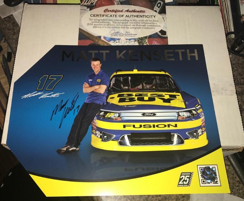 lot 3D image: Signed Matt Kenseth&nbsplarge NASCAR card&nb...