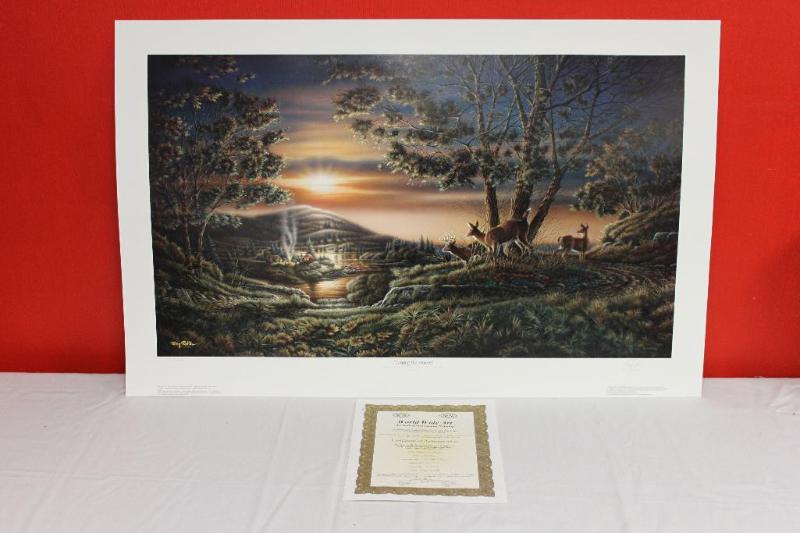 lot 42 image: Terry Redlin Sharing the Sunset Limited Edi...