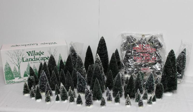 lot 43 image: Lot of Christmas Village Pine treesChristmas...