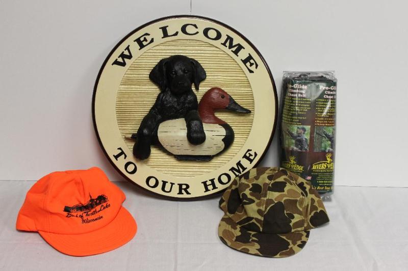 lot 60 image: Welcome To Our Home Hand-Painted & Carv...