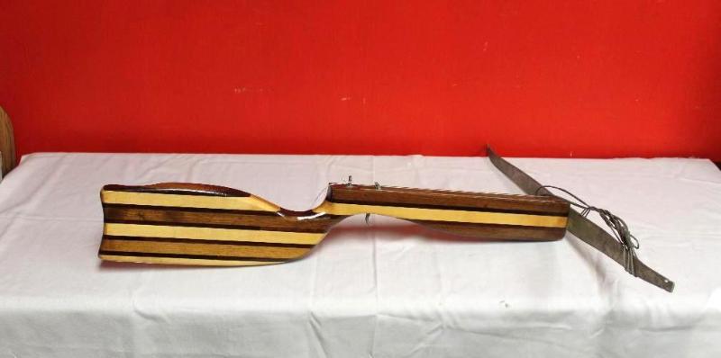lot 70 image: Rare Vintage Solid Wood and Metal Cross Bow. ...