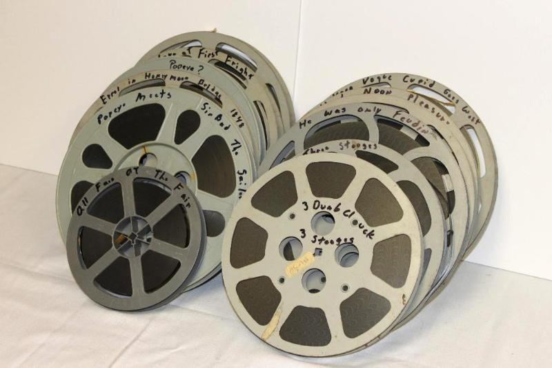 lot 71 image: 12 Antique Movie Reels including POPEYE, 3 St...