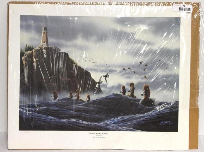 lot 76 image: 1994 North Shore Rafters Print by Scot Stor...