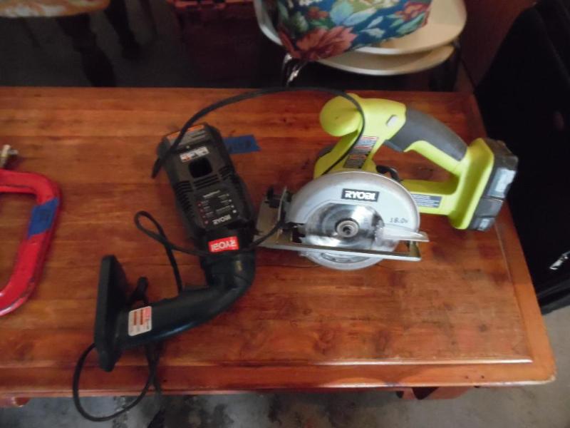 Ryobi cordless circular saw. &nbspFlashlight...