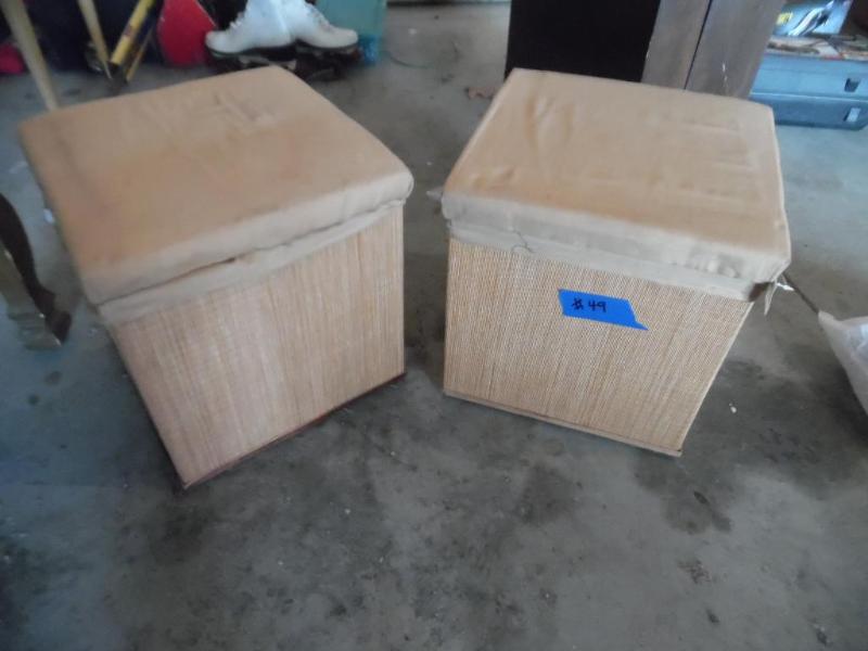 (2) Tan Cloth Lined Storage Cubes...