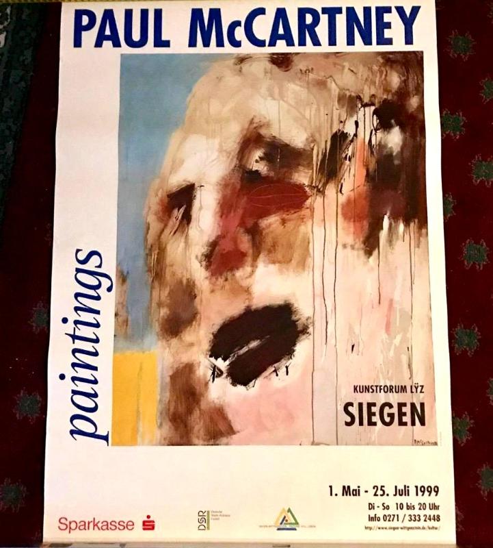 lot 1B image: Rare Paul McCartney SIEGEN Paintings Poster. ...