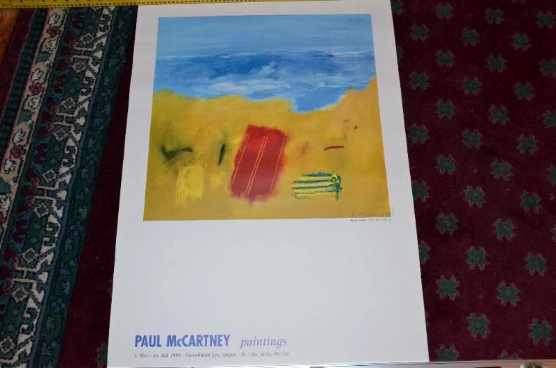 lot 1C image: Rare Paul McCartney Beach Towels Paintings ...