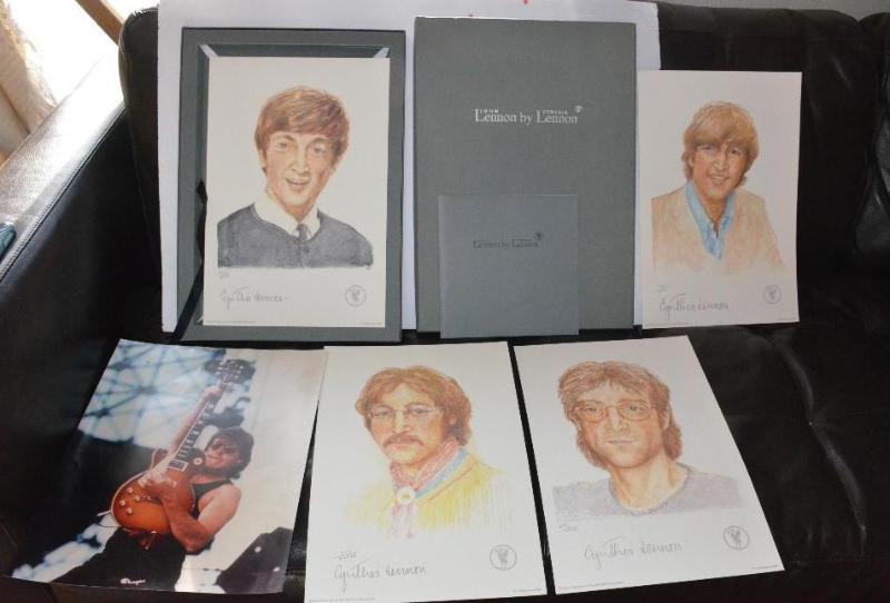 lot 2A image: John Lennon limited edition Art by Cynthia Le...