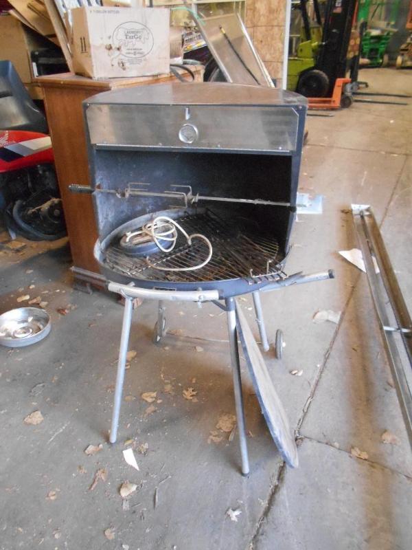 Rotating Grill with Rotisserie.