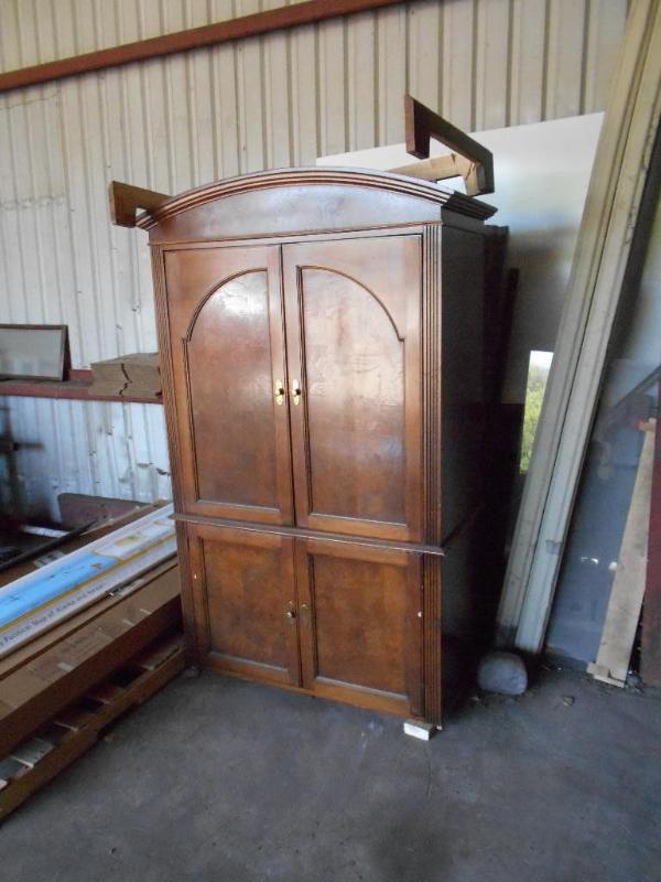 Wooden Entertainment Center. Nice.