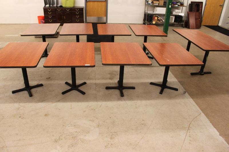 lot 8 image: 9 Wood w Metal base CommercialRestaurant Di...