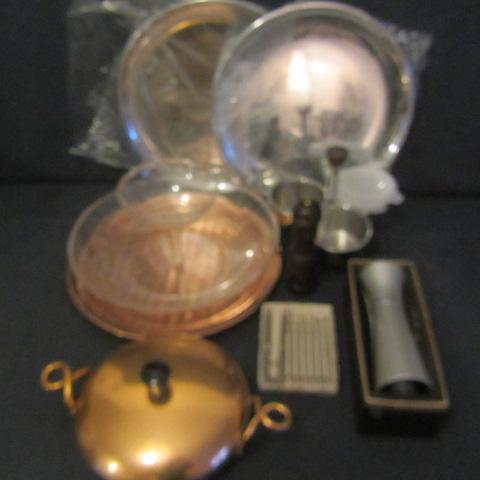 lot 112 image: Wear Ever Pan, Trays, Nut Pick Set