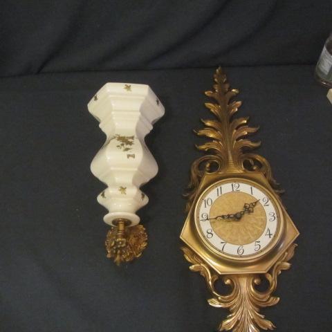 lot 152 image: Syroco Wall Clock & Urn