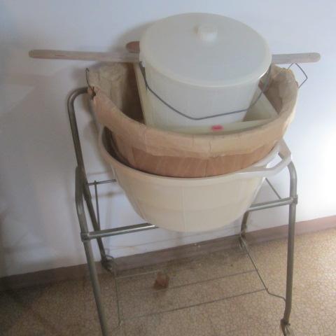 lot 196 image: Vintage Basket, Laundry Stick, Clothes Pins