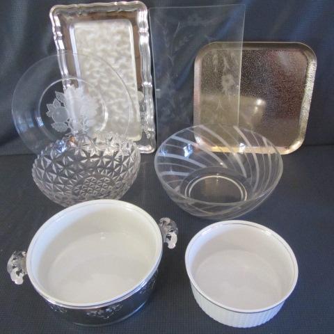 lot 24 image: Fancy Glass, Souffle Pans, Trays