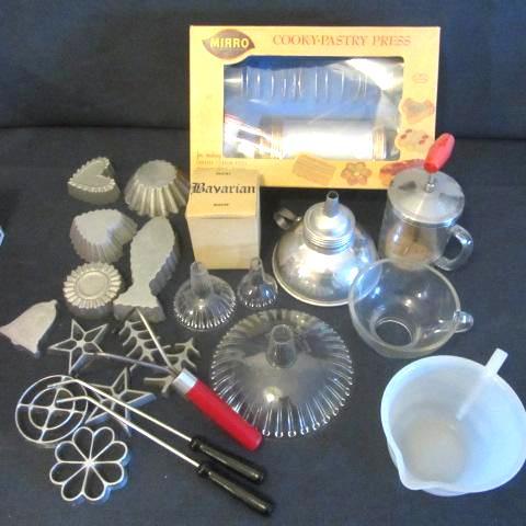 lot 59 image: Cookie Press, Molds, Cutters, Funnels