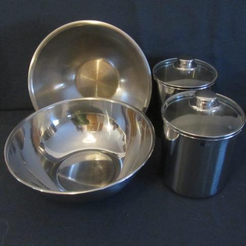 lot 72 image: Stainless Canisters & Bowls