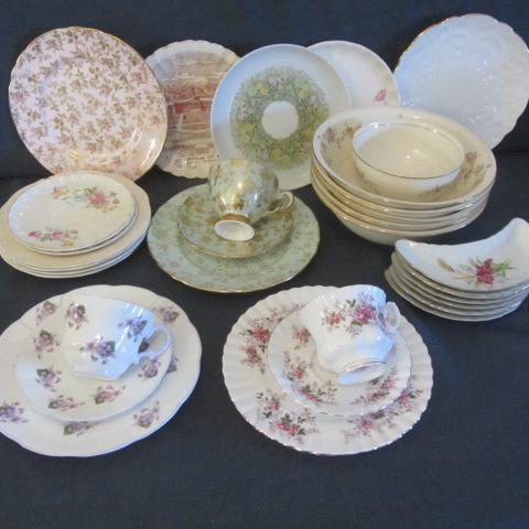 lot 79 image: China Tea Cups, Plates, Bone Dishes