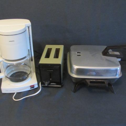 lot 99 image: Krups Coffee Maker, Toaster, Fry Pan