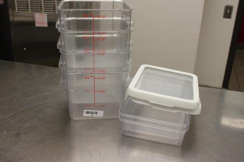 4 NSF Carlisle 6 qt buckets...