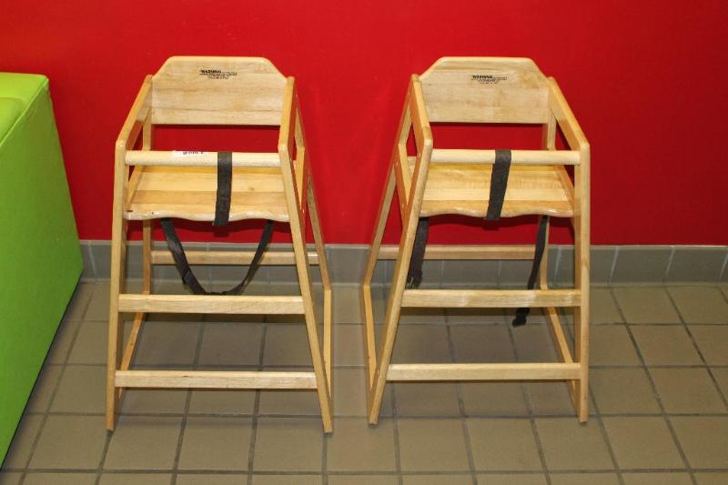 2 wooden highchairs 27 tall...