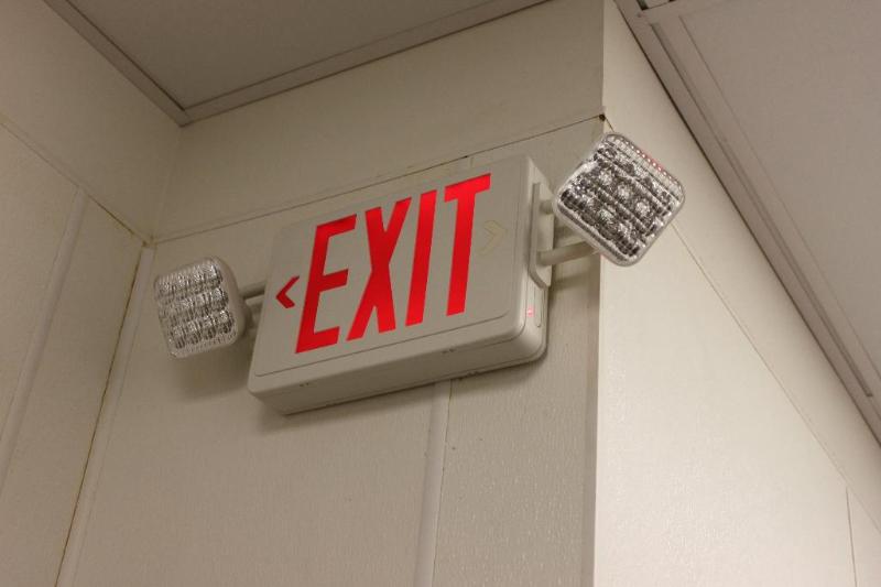 3 Exit signs. Bring your own ladder and tools...