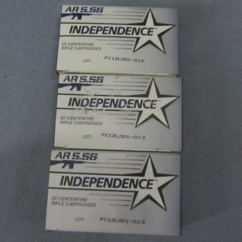 lot 104 image: Independence AR 5.56 Ammo