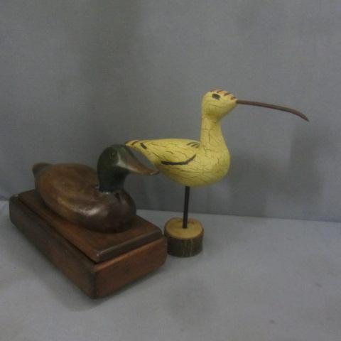 lot 162 image: Duck Dresser Box, Curlew Shorebird