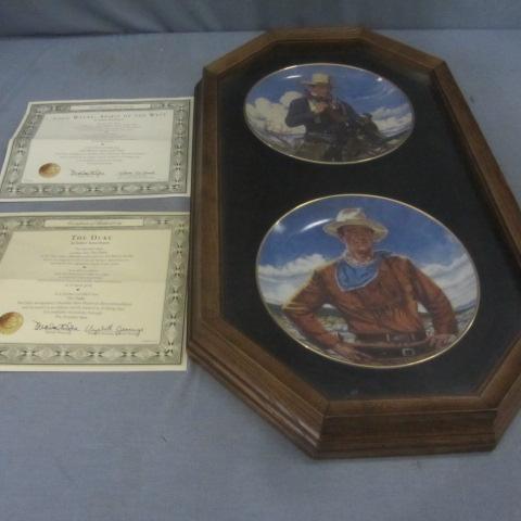 lot 179 image: John Wayne Memorial Plates - The Franklin Mint