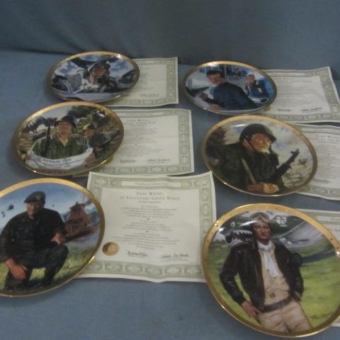 lot 182 image: John Wayne Memorial Plates - The Franklin Mint