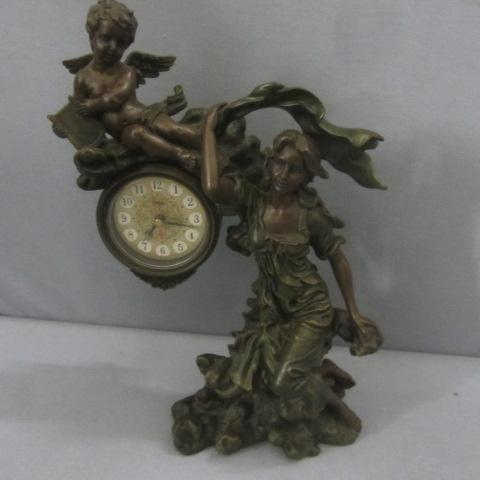 lot 220 image: Art Deco Figural Clock