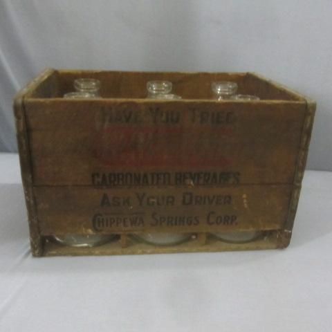 lot 237 image: Wood Case, Glass Bottles