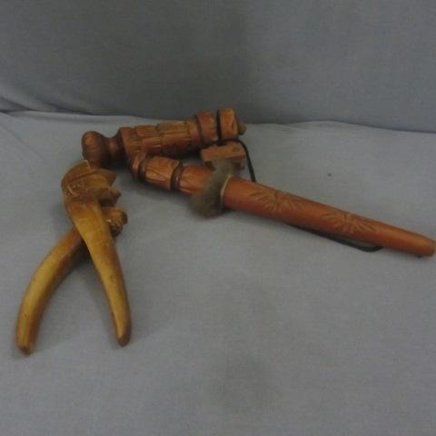 lot 300 image: Nut Cracker, Ornamental Peace Pipe