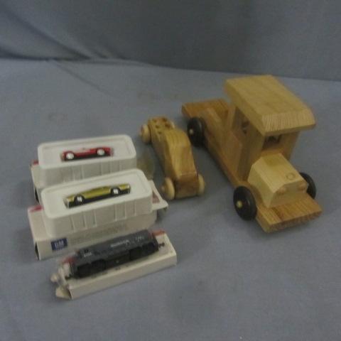 lot 314 image: Wood Trucks, Die Cast Cars