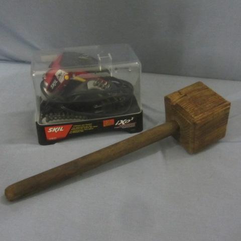 lot 331 image: Antique Mallet, Cordless Drivers
