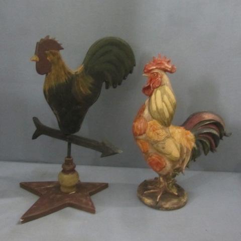 lot 71 image: Rooster Figures