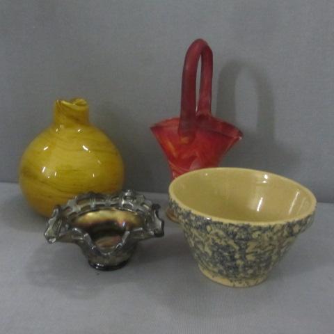 lot 91 image: Imperial, Carnival, Venetian Art Glass, Roseville Crockery