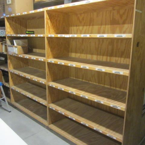 lot 19 image: Wooden Shelving Units