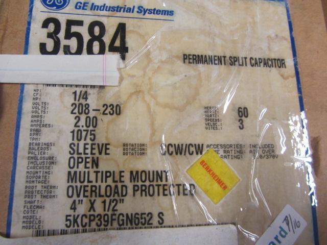 lot 191 image: Permanent Split Capacitor Motor