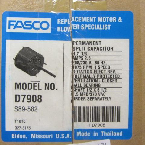 lot 50 image: Permanent Split Capacitor Motor