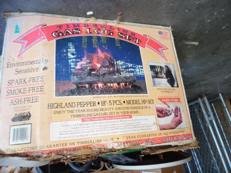 lot 24 image: Outdoor Gas Log and Burner Set