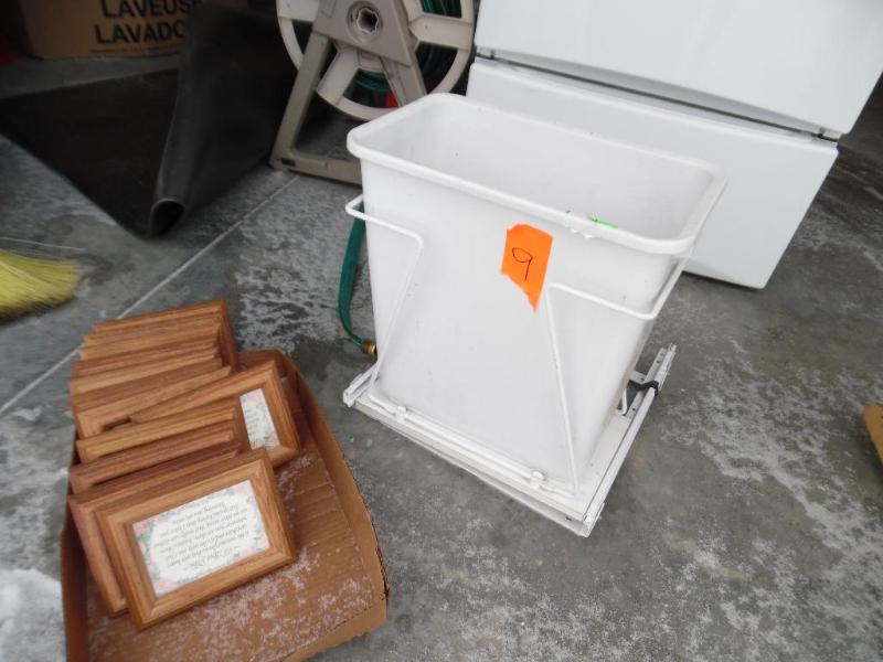 lot 9 image: Cabinet Garbage Can and Track