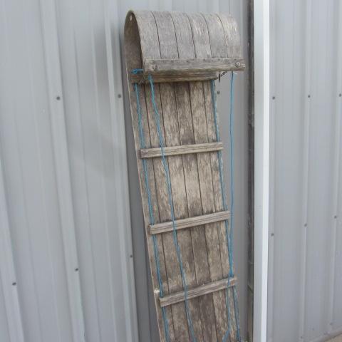 lot 102 image: Vintage Wood Toboggan
